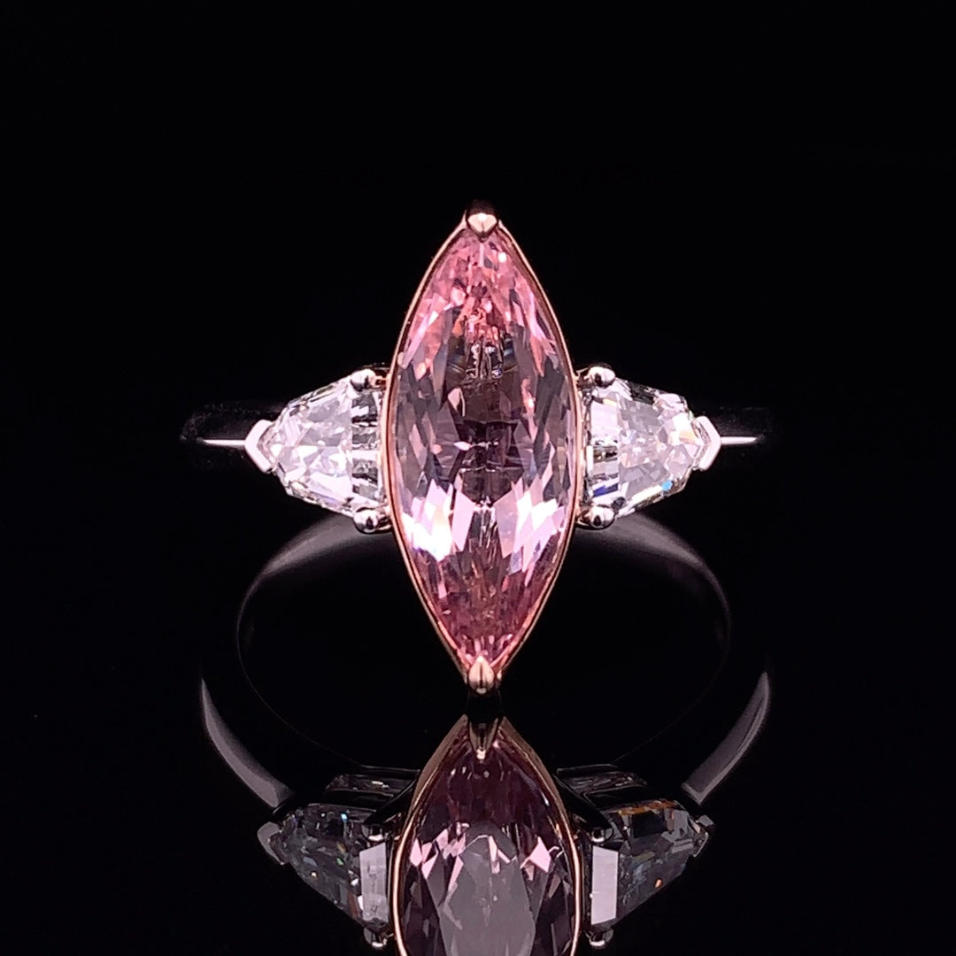Marquise Morganite Storm Baker Jewellers