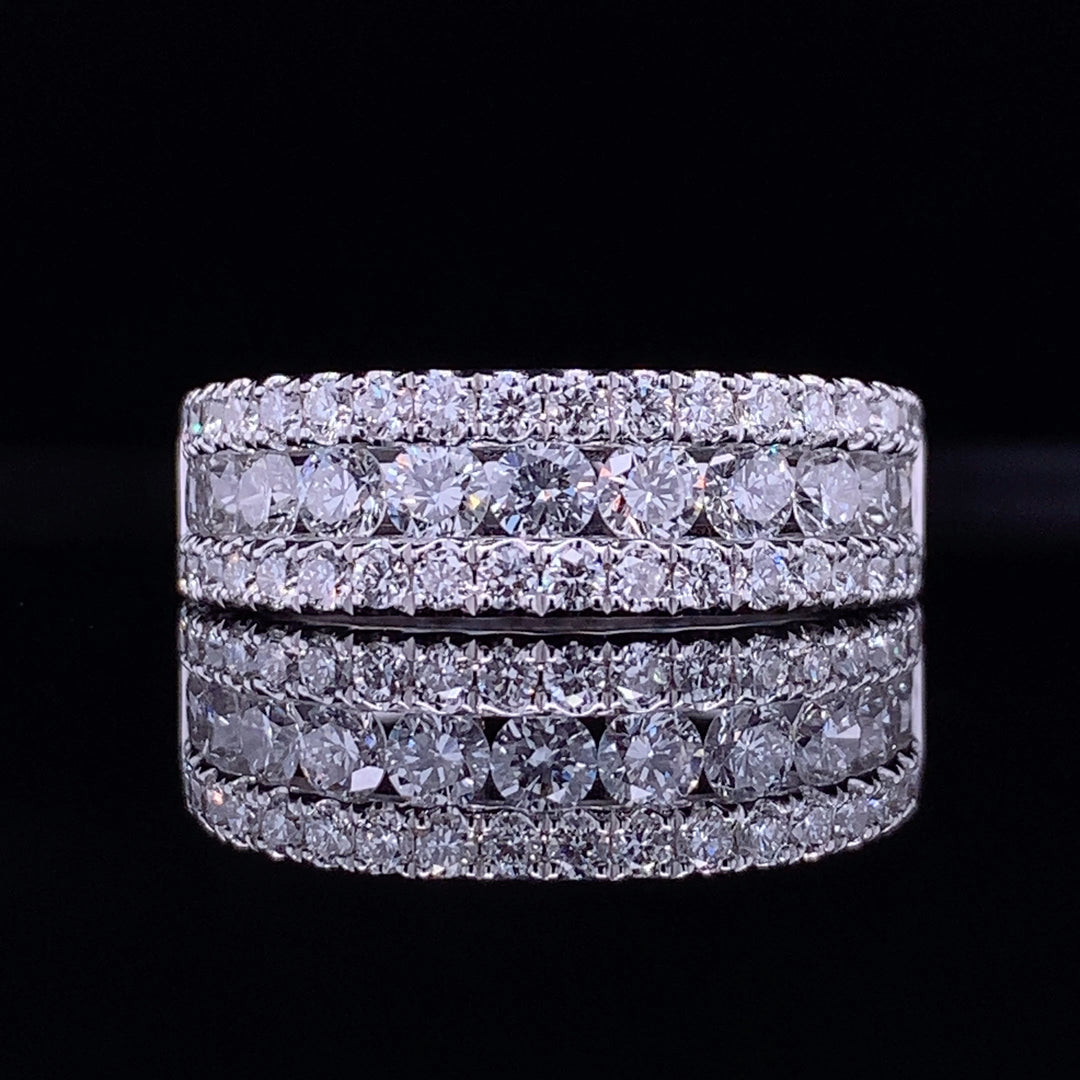 Channel & Pave Lab Diamond Wide Band