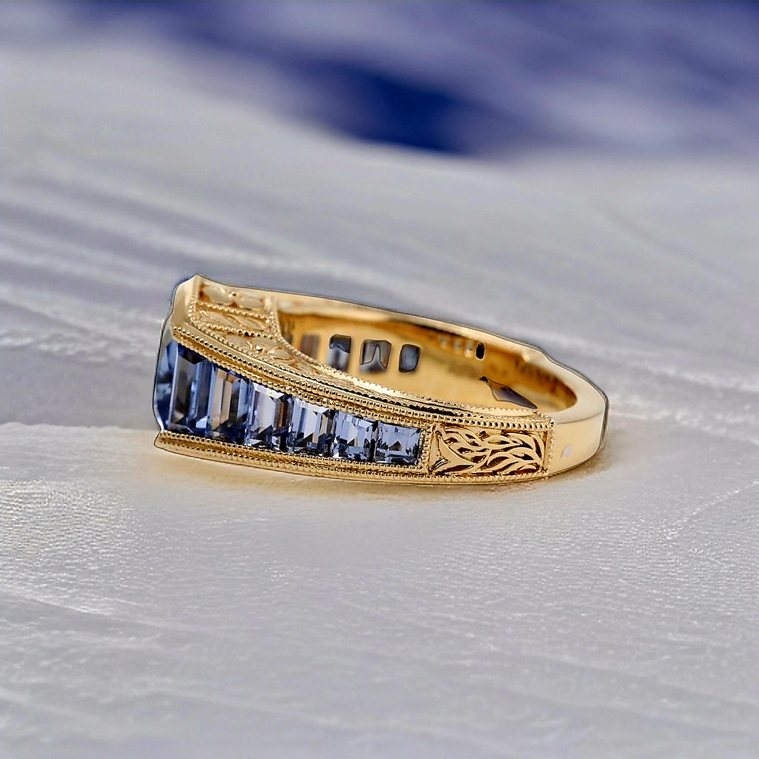 Royal Blue Custom Lab Sapphire Ring
