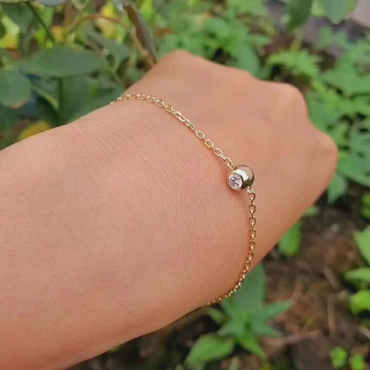 Floating Lab Diamond Bracelet Storm Baker Jewellers