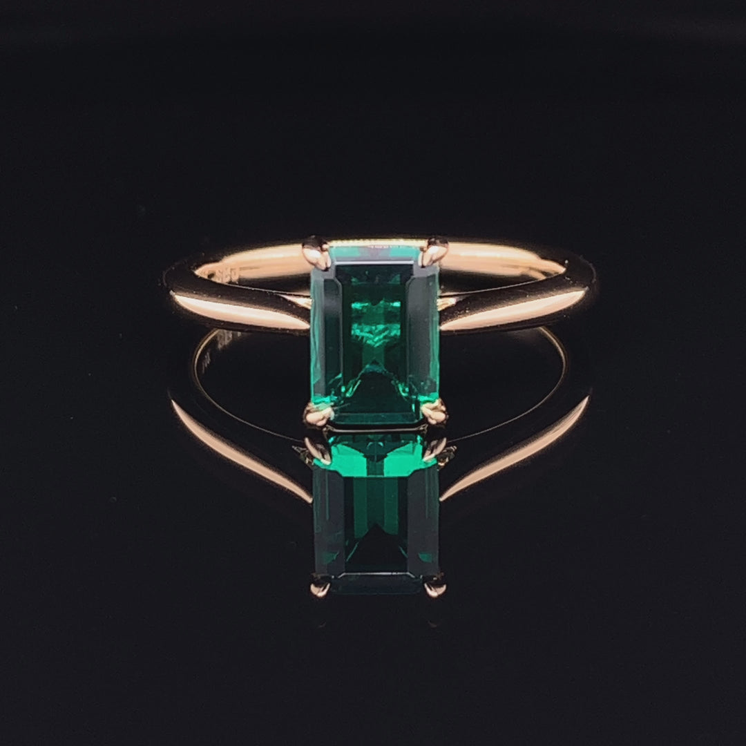Emerald Cut Emerald Solitaire 2023