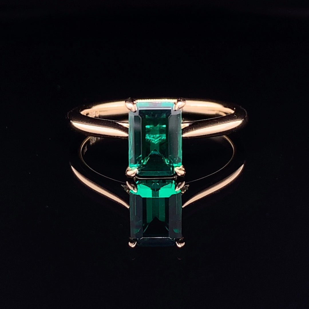 Emerald Cut Emerald Solitaire 2023