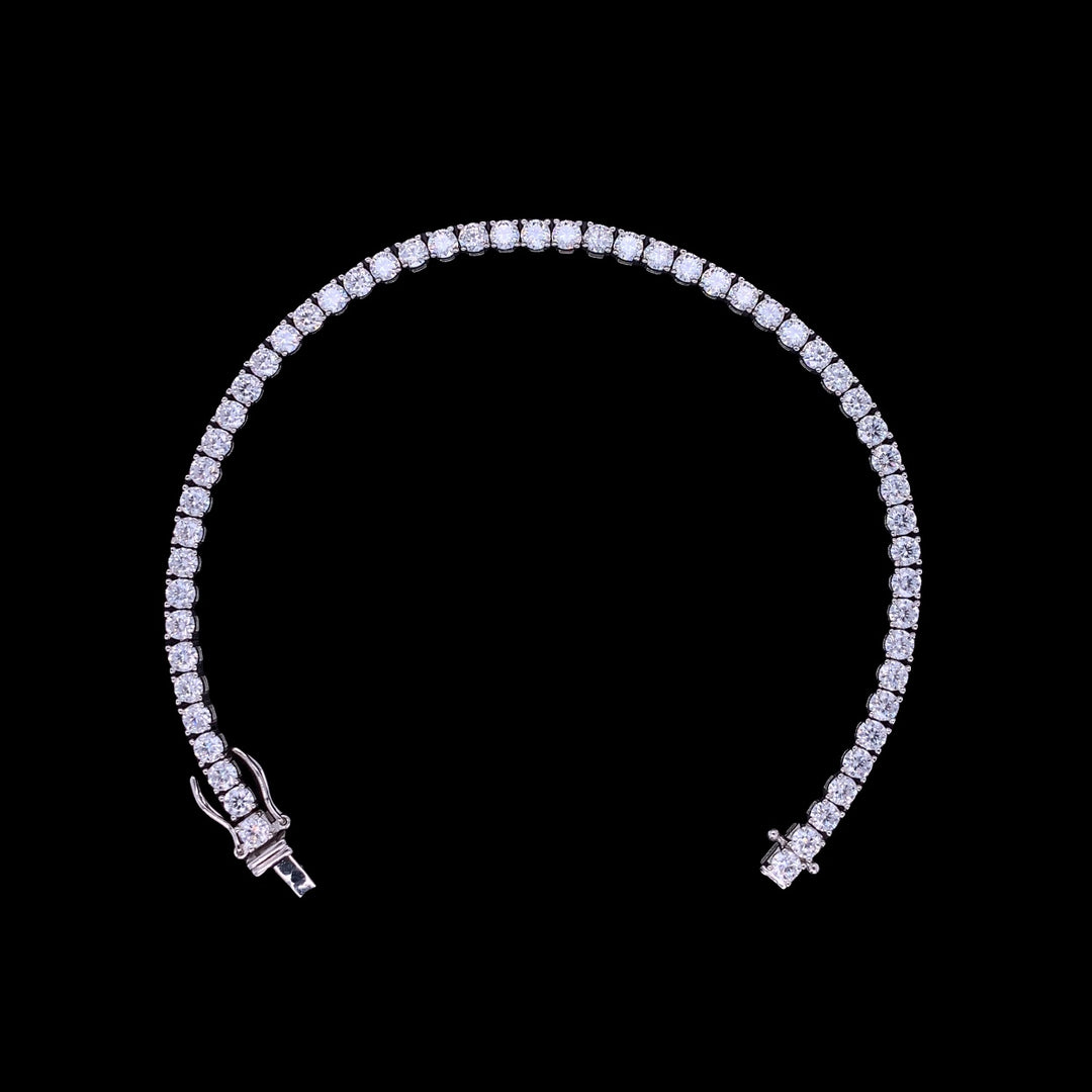 Moissanite Tennis Bracelet (3mm Round Brilliant Cut)