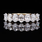 Crushed Ice Oval Moissanite Band