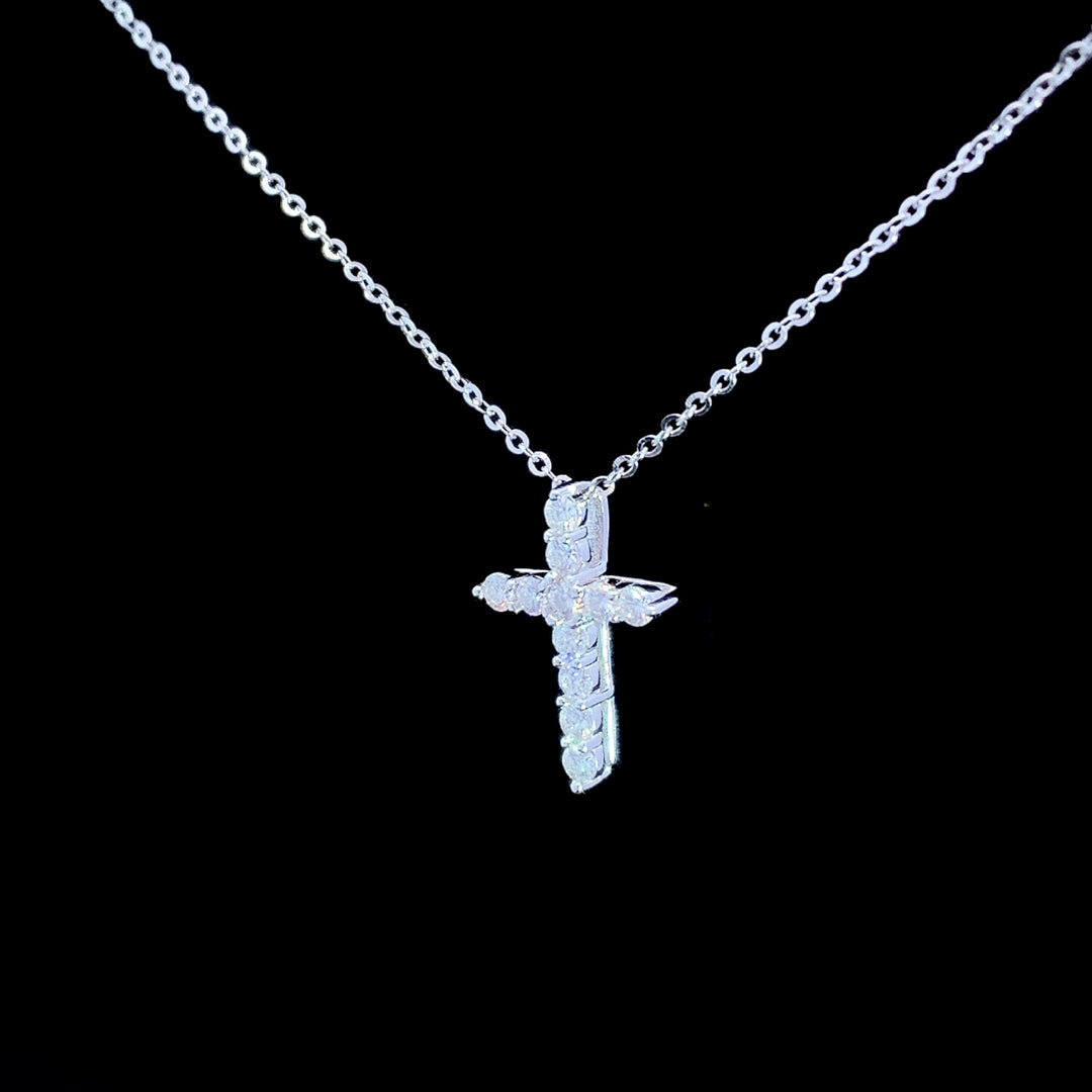 1ct Moissanite Cross Pendant