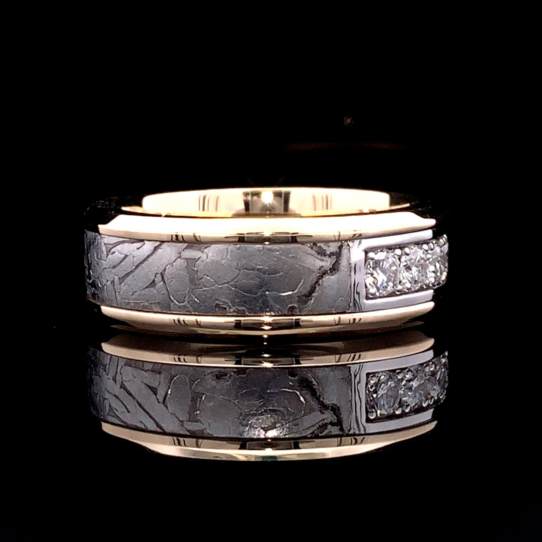 Gibeon Meteorite Wedding Band