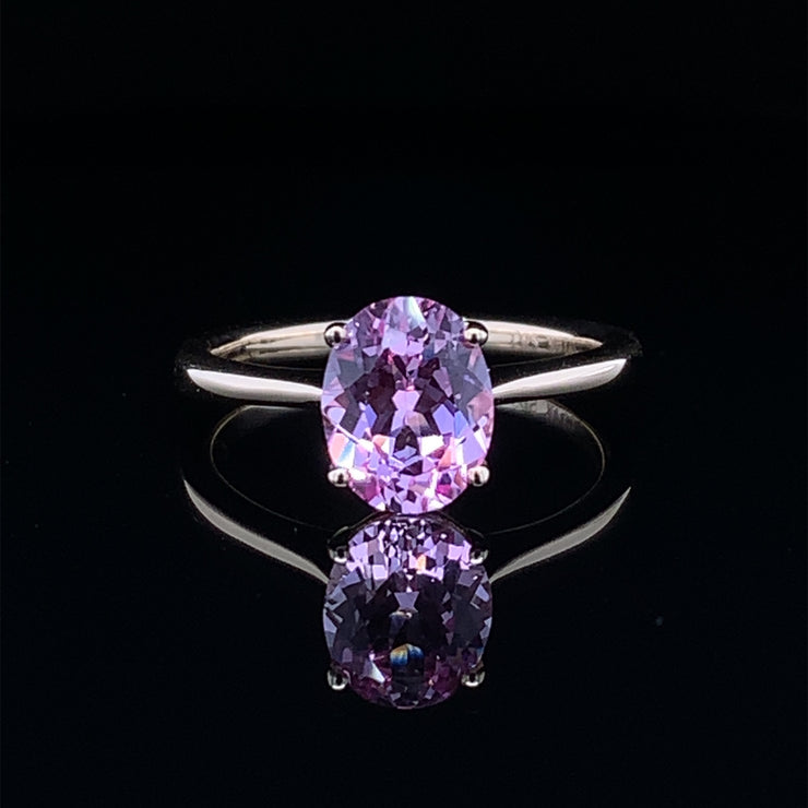 Oval Pink Sapphire Solitaire