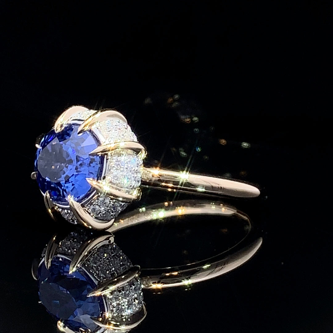 3ct Blue Lab Sapphire East West