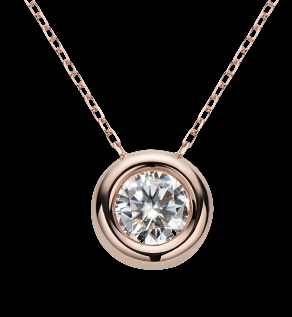 1ct Moissanite Anastasia Bezel Pendant