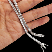 14k Gold Moissanite Tennis Bracelet (3mm Round Brilliant Cut)
