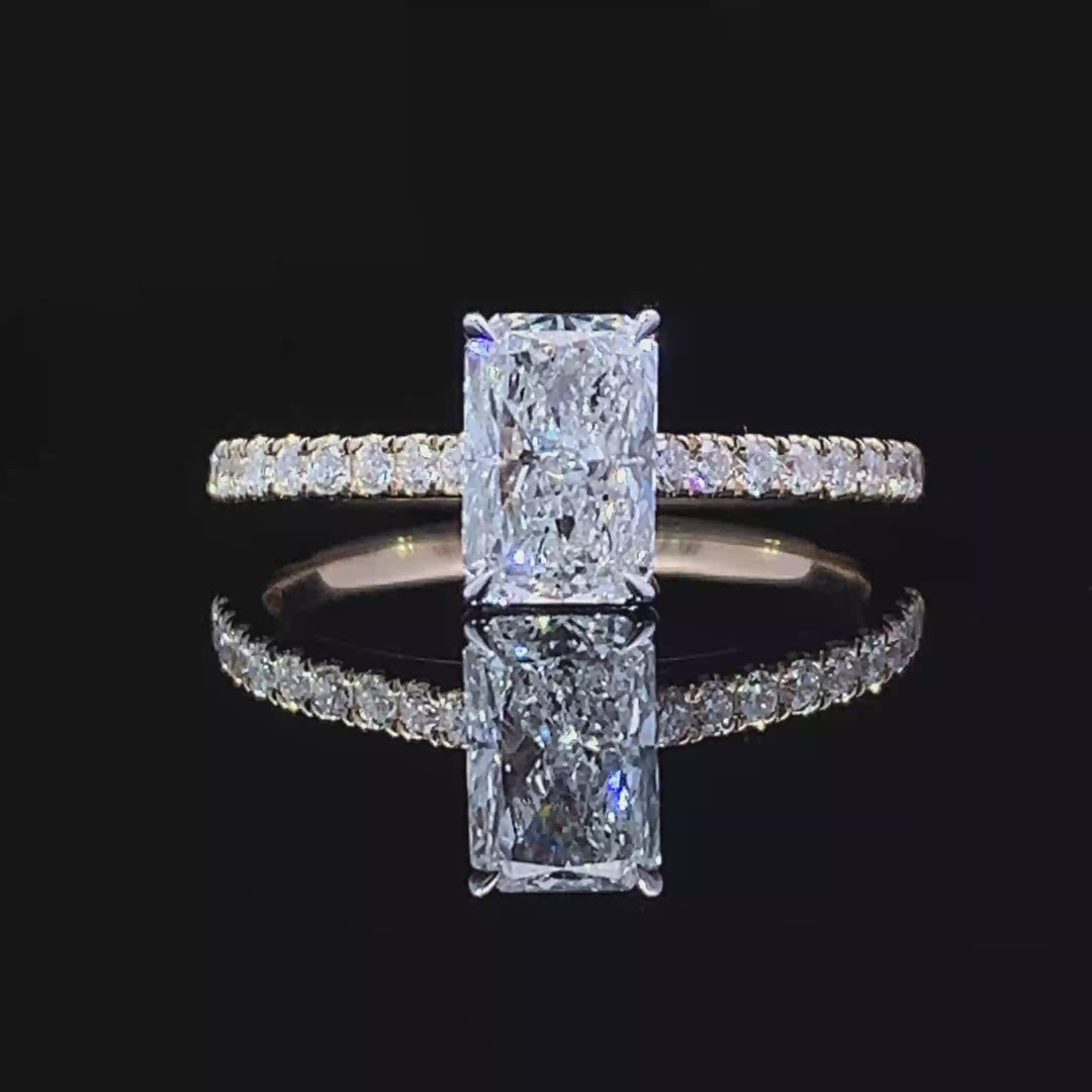 Accented Band Radiant Solitaire