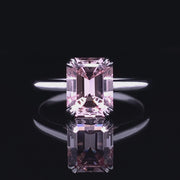 Pink Sapphire Emerald Cut Solitaire