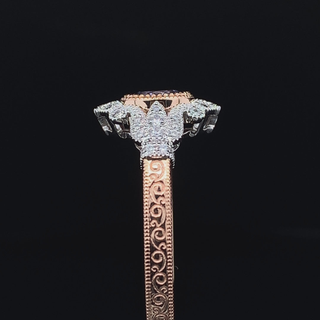 Vintage Sapphire & Moissanite Ring.