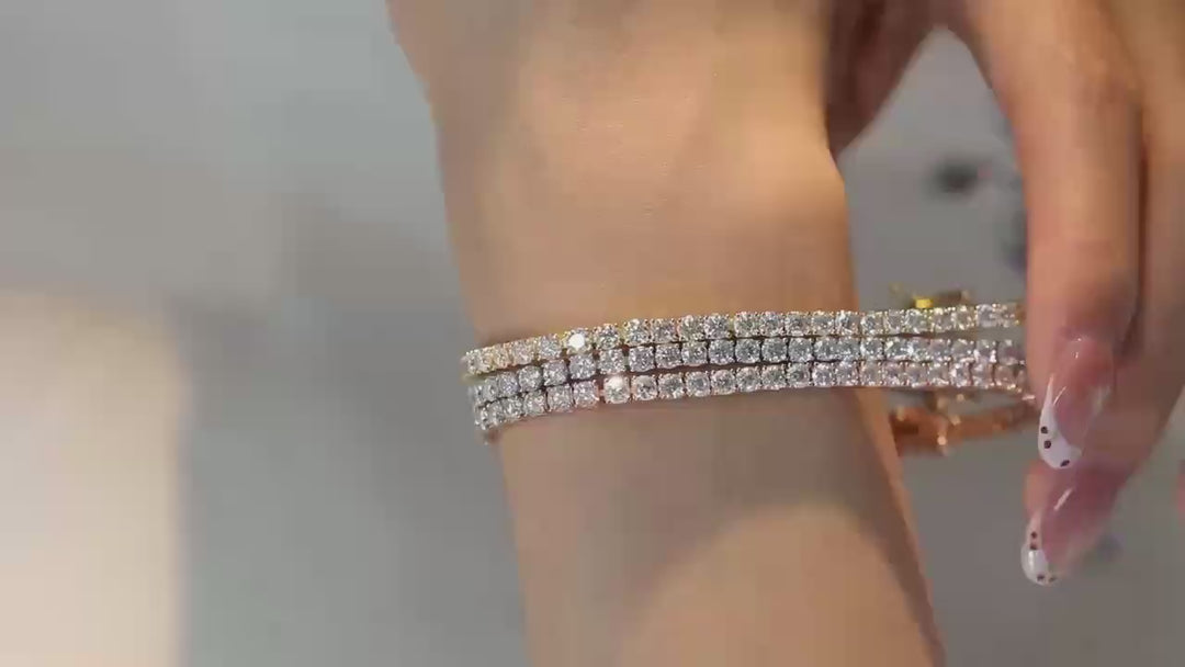 Moissanite Tennis Bracelet (3mm Round Brilliant Cut)