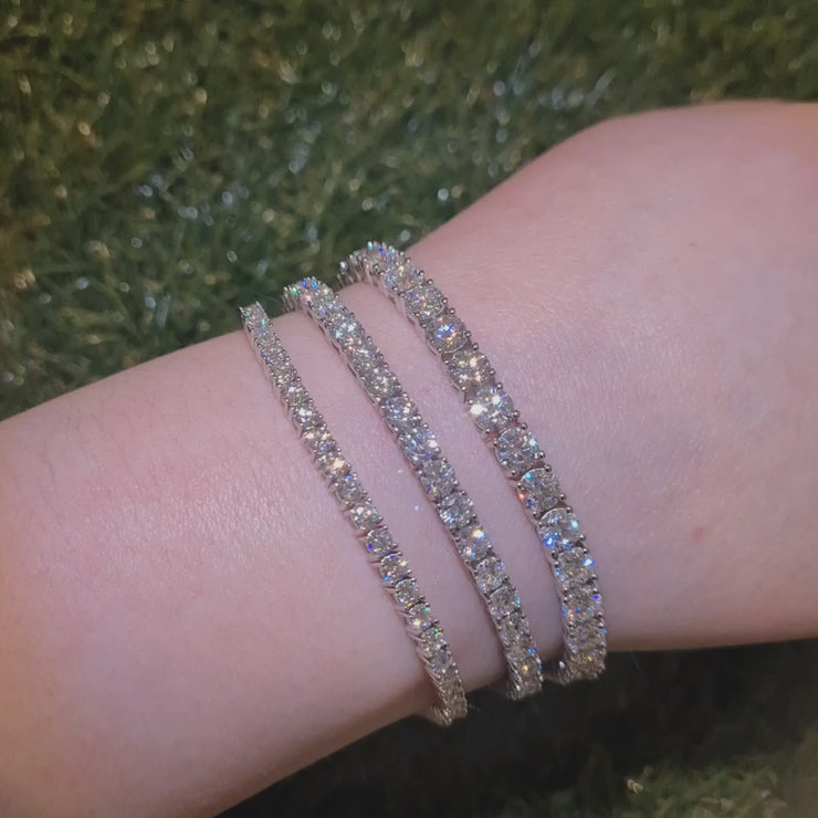 Moissanite Tennis Bracelet (3mm Round Brilliant Cut)