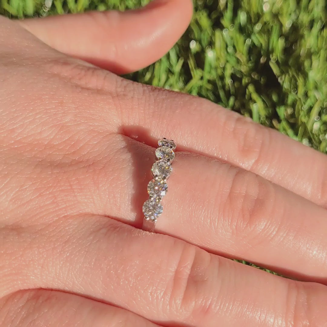 3mm Moissanite Pave Band