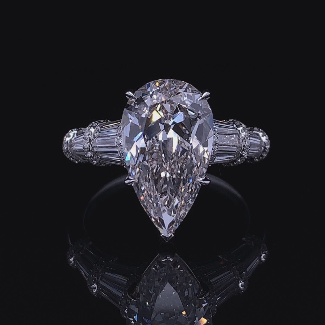 4.17ct Brilliant Pear Diamond Ring