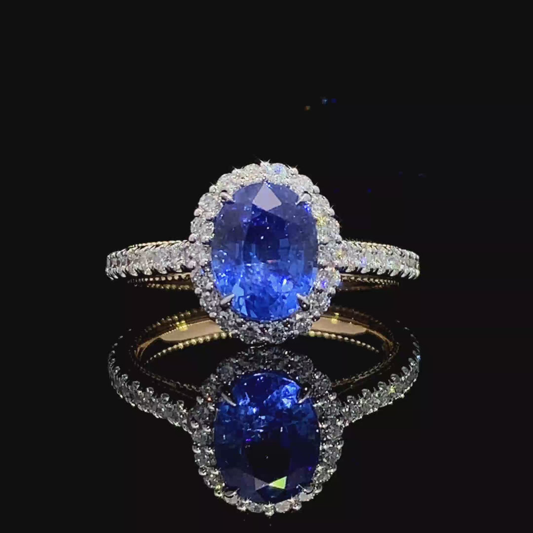 2.75ct Natural Cornflower Sapphire