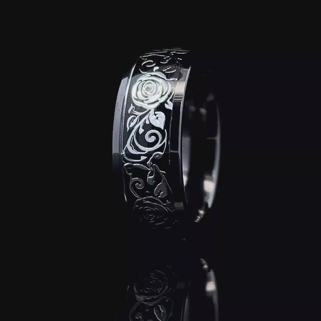The Midnight White Rose