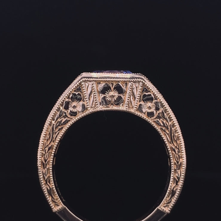 Royal Blue Custom Lab Sapphire Ring