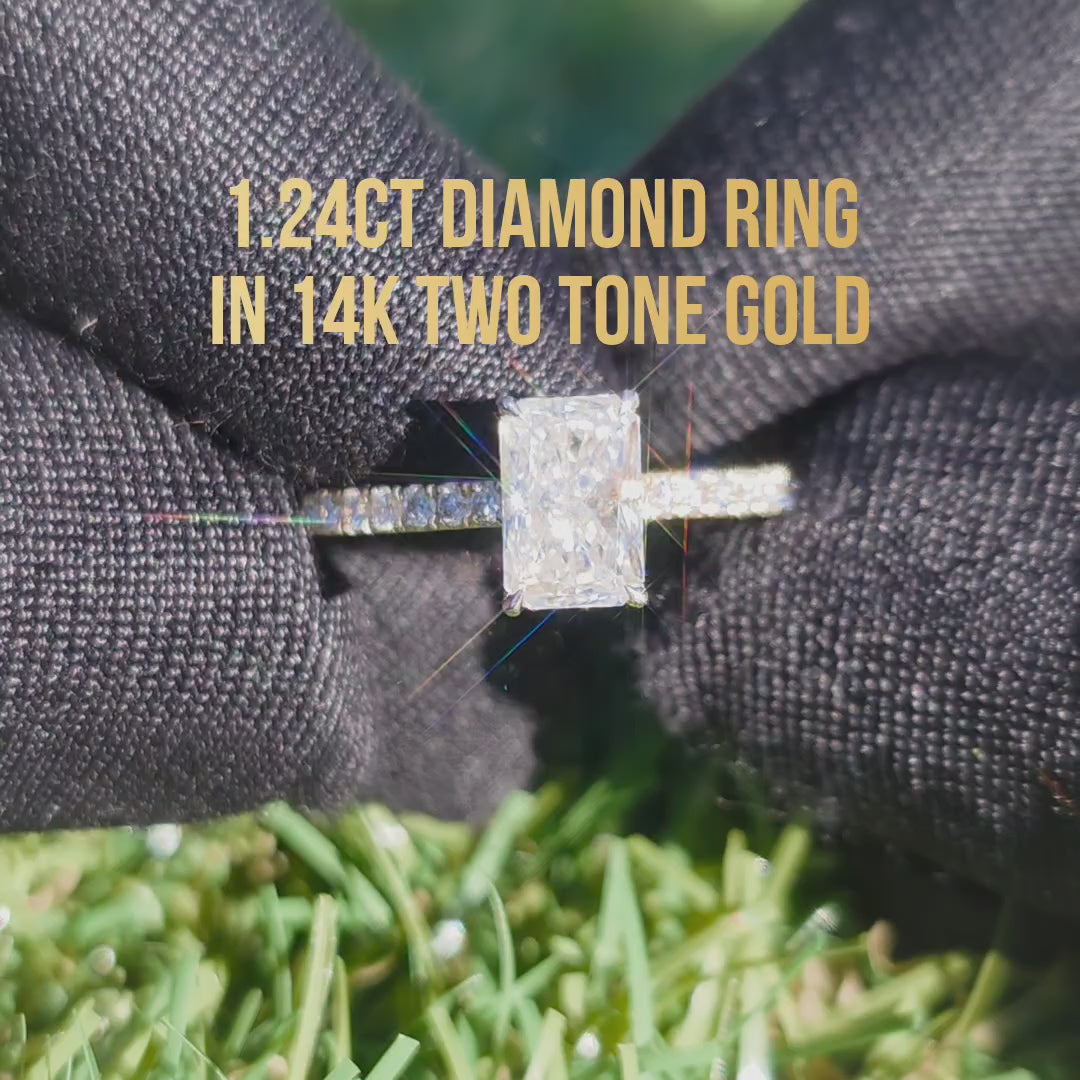 Accented Band Radiant Solitaire