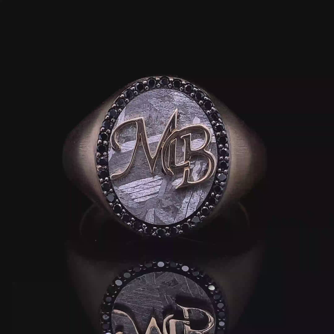 Gibeon Meteorite Signet Ring