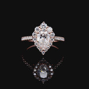 Pear Vintage Lab Diamond Ring