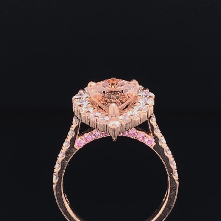 Peach Morganite Pear - 0209
