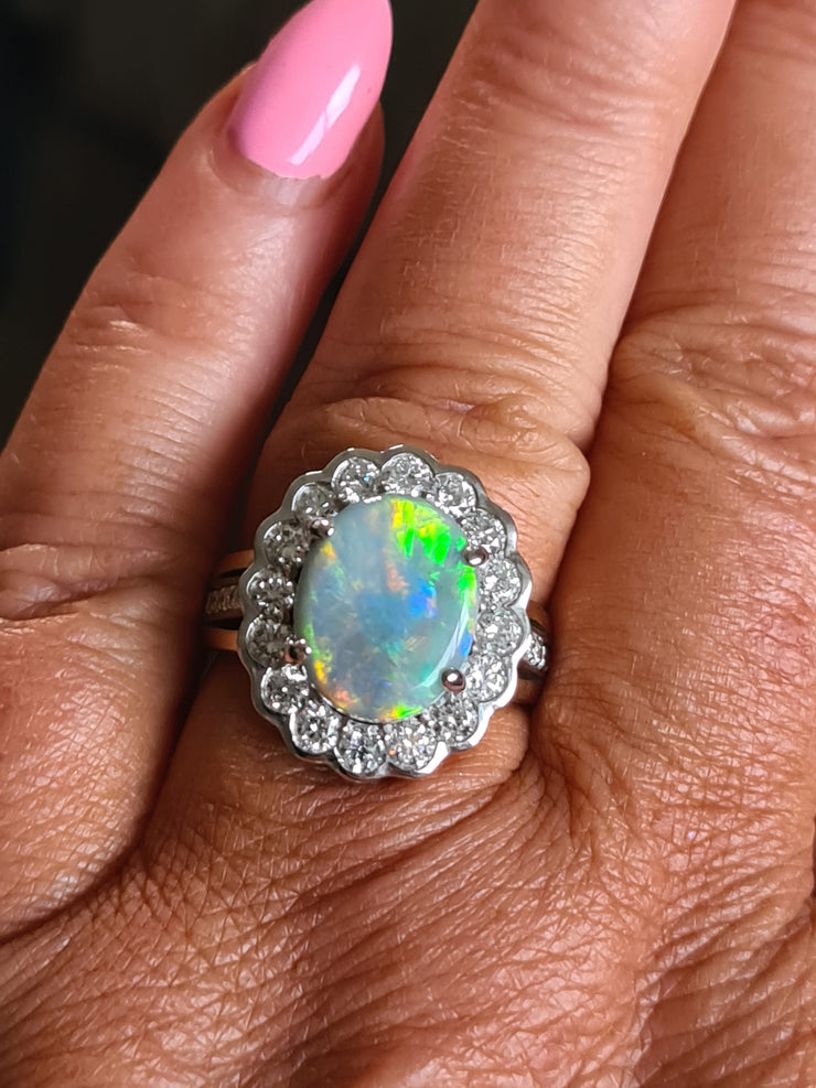 Modern Vintage Opal & Diamonds - Custom 0017