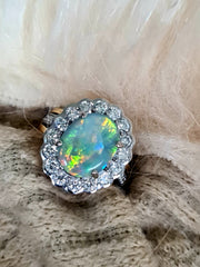 Modern Vintage Opal & Diamonds - Custom 0017
