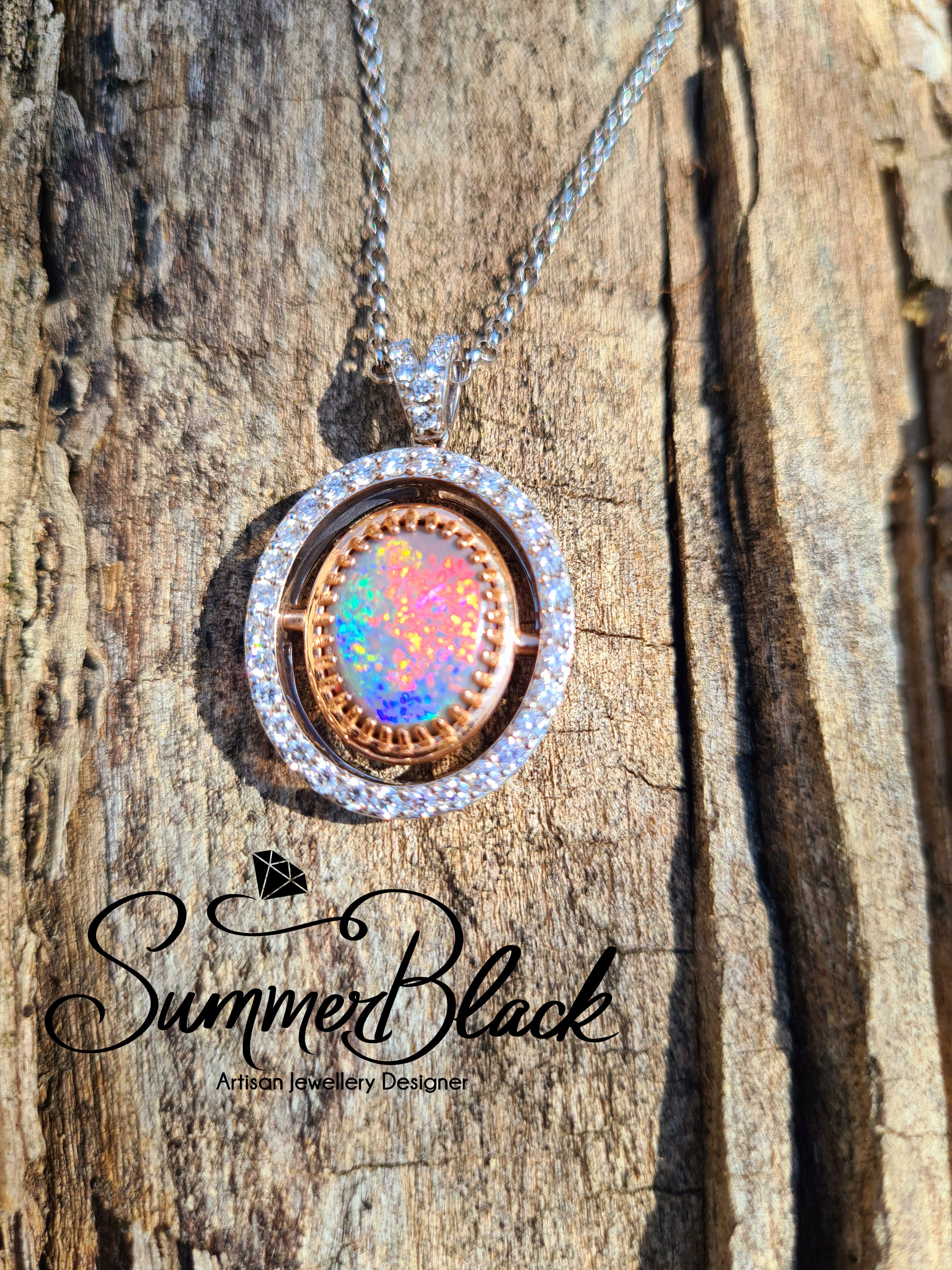 Custom opal clearance necklace