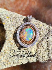Double Sided Opal Pendant- Custom 0064
