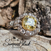 Vintage Yellow Cushion - Custom 0011