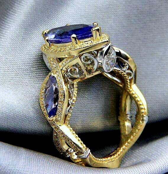 Marquise Blue Tanzanite - Custom 0002