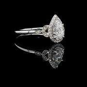 Kendra Pear Vintage Lab Diamond Ring