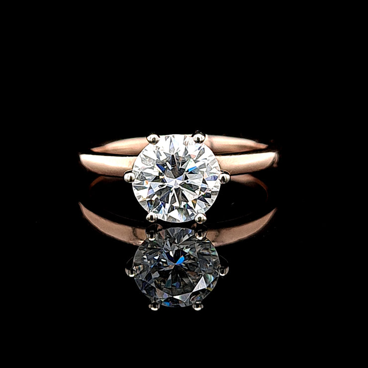 2ct Rose Gold Solitaire- 0264