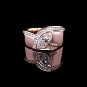 Rose Gold Marquise Band - 0267