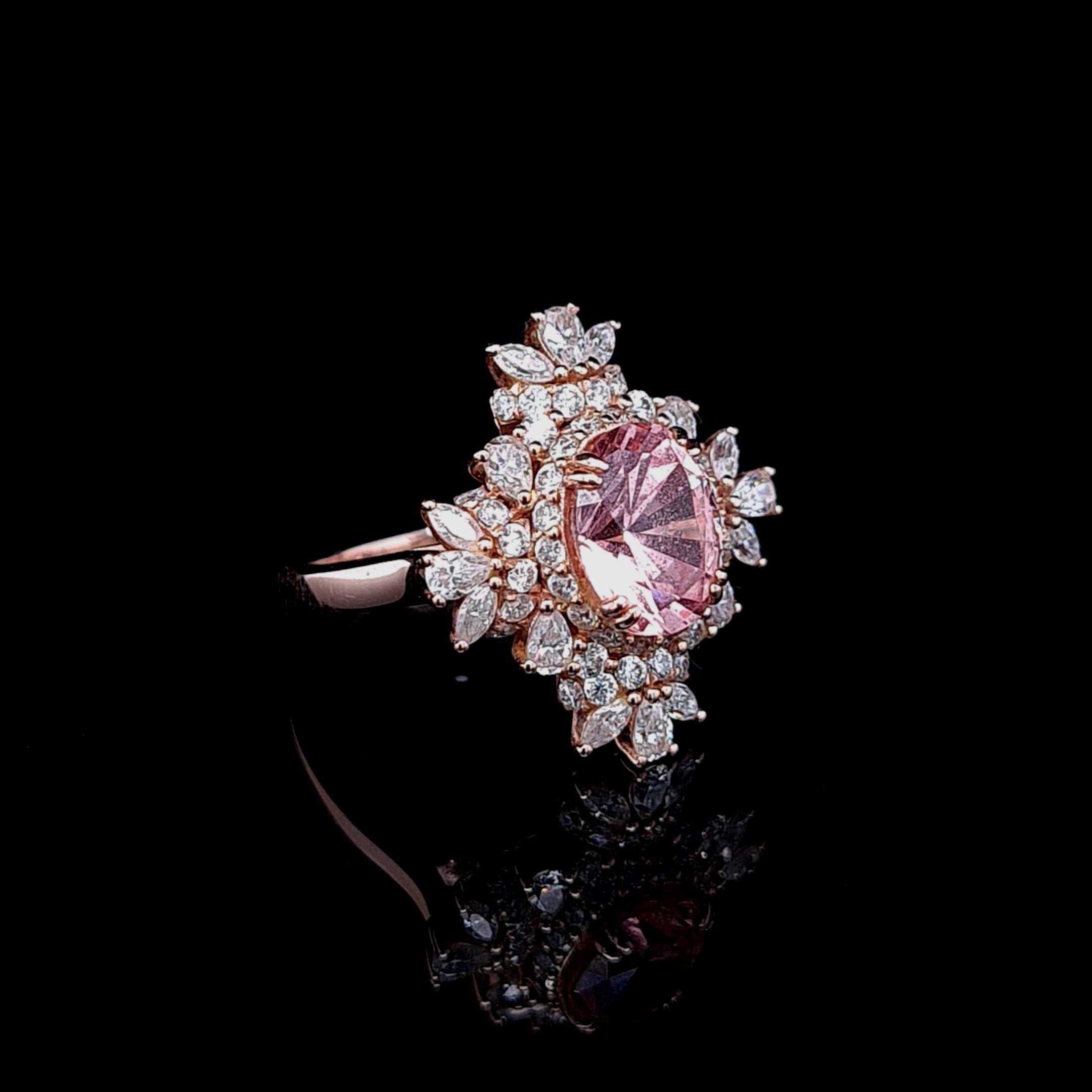 Peachy on sale pink moissanite