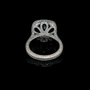 Blue Grey Spinel in Platinum & Diamonds - 0232