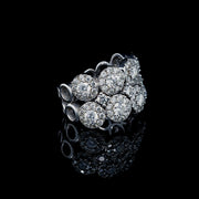 14k Moissanite Multi Cluster Band