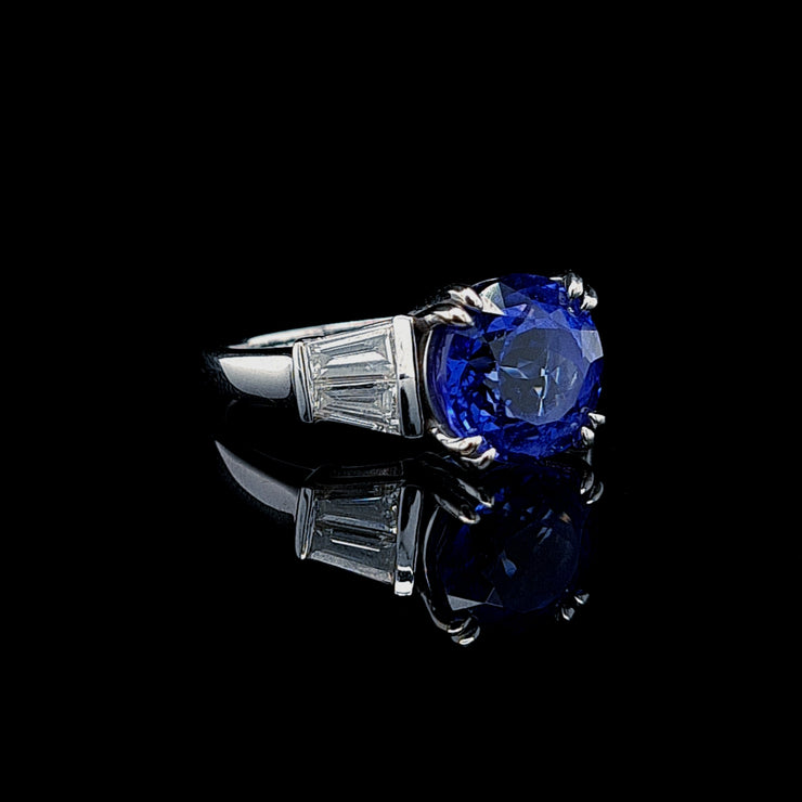 Tanzanite & Double Baguette Ring