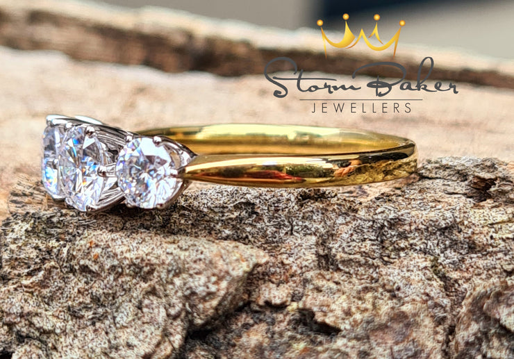 Modern Vintage 4 Stone Ring - Custom 0004