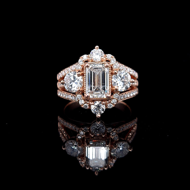 Rose Gold & Diamond Ring  - 0245