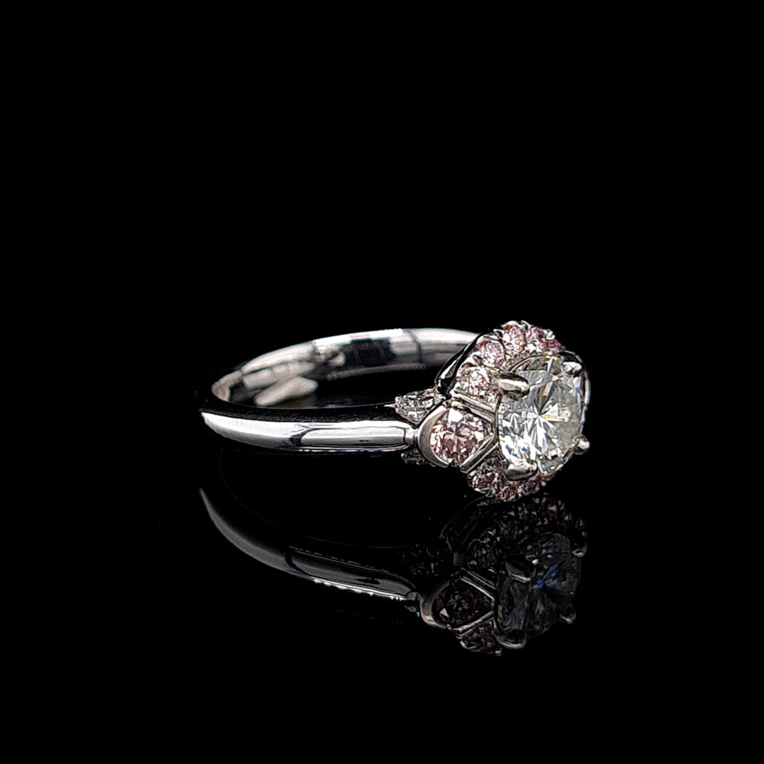 Pink & White Diamond Ring - 0246