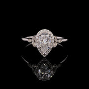 Kendra Pear Vintage Lab Diamond Ring
