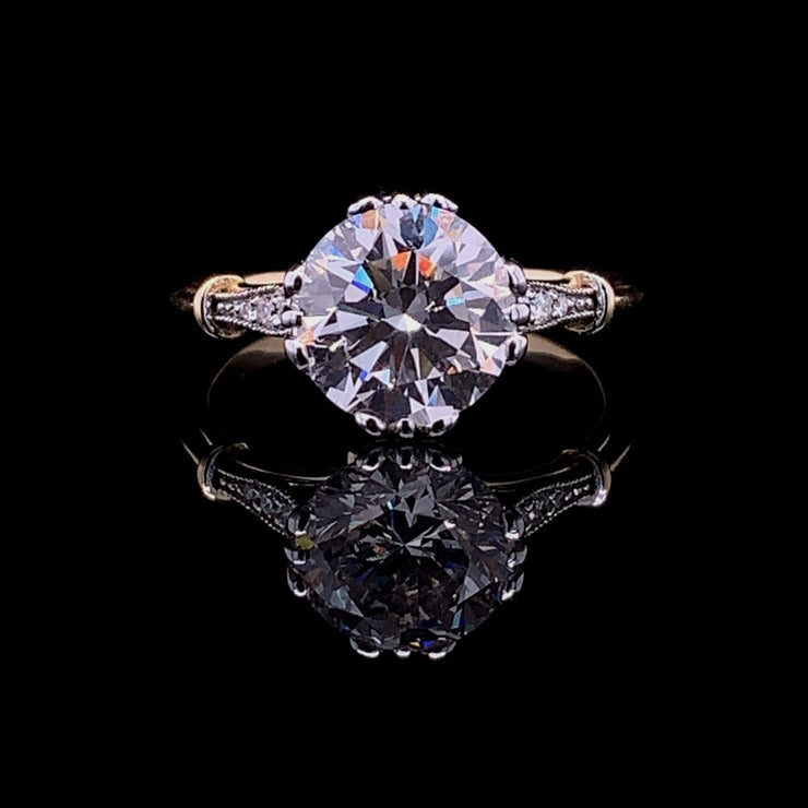 Vintage 3.3ct Lab Diamond Solitaire