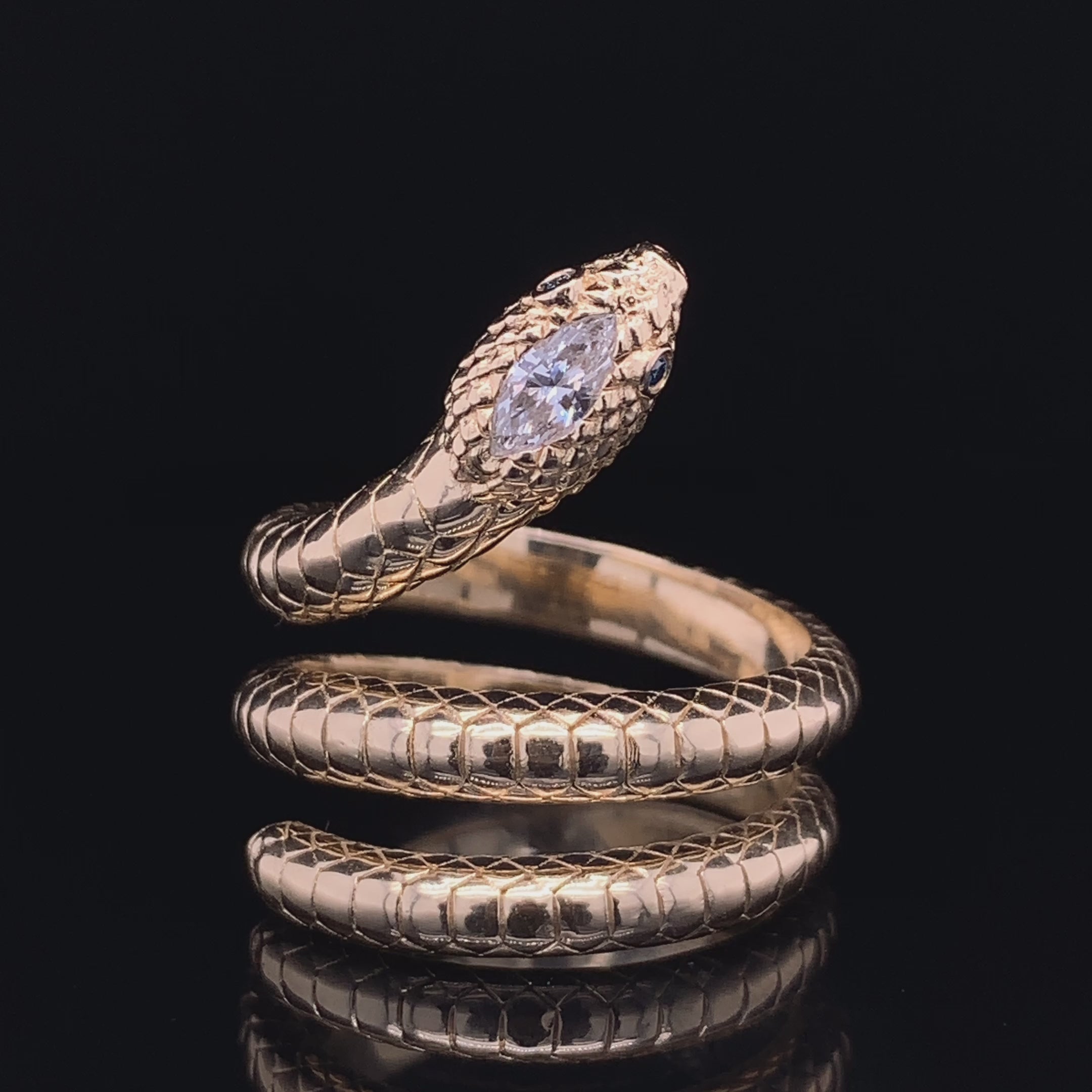 Serpent shop ring gold