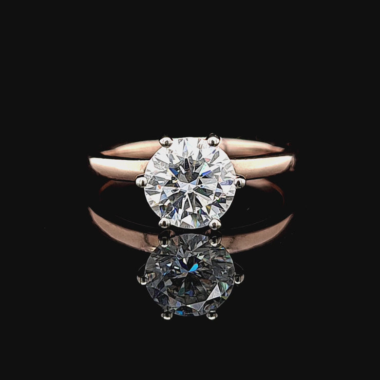 2ct Rose Gold Solitaire- 0264