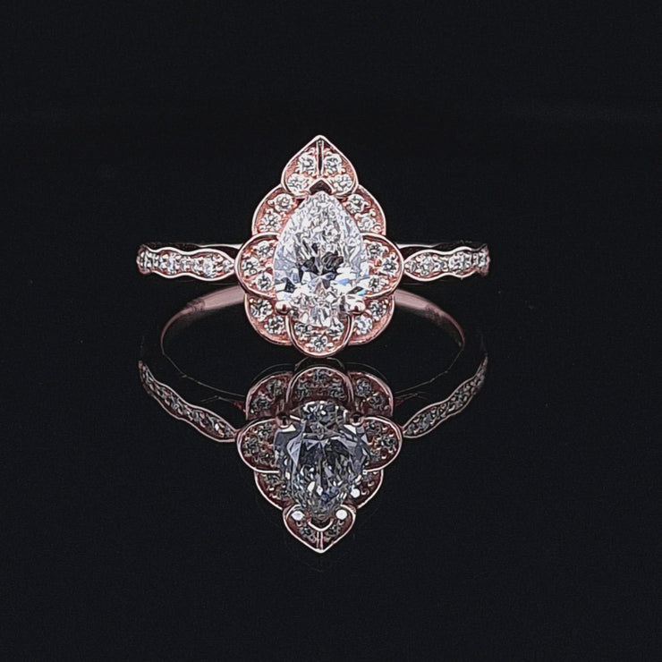 Sienna Pear Moissanite