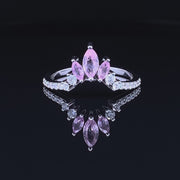 Pink Sapphire Contour Band